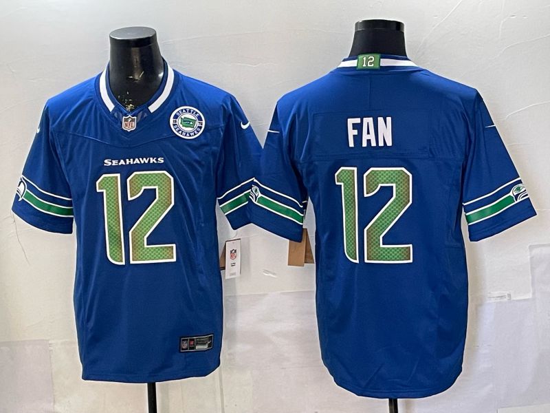 Men 2026 Seattle Seahawks #12 Fan Blue 6th generations Nike Limited NFL Jersey style 005